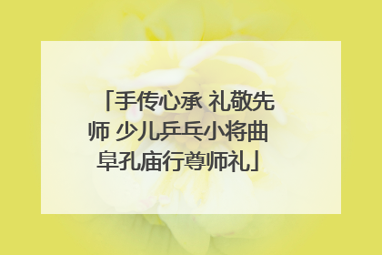 手传心承 礼敬先师 少儿乒乓小将曲阜孔庙行尊师礼