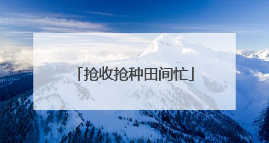 抢收抢种田间忙