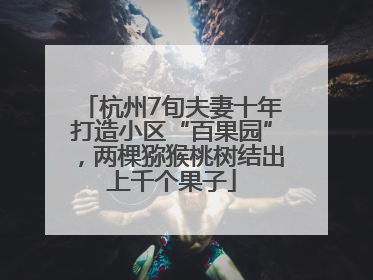 杭州7旬夫妻十年打造小区“百果园”，两棵猕猴桃树结出上千个果子