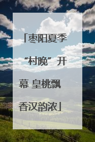 枣阳夏季“村晚”开幕 皇桃飘香汉韵浓