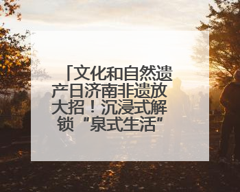 文化和自然遗产日济南非遗放大招！沉浸式解锁“泉式生活”新玩法