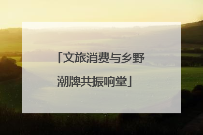 文旅消费与乡野潮牌共振响堂