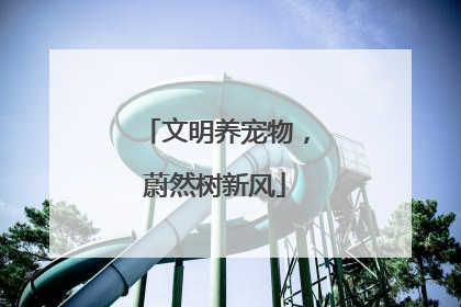 文明养宠物，蔚然树新风