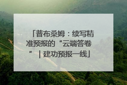 普布桑姆：续写精准预报的“云端答卷”｜建功预报一线