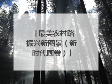 最美农村路 振兴新图景（新时代画卷）