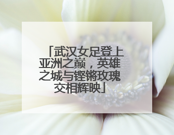 武汉女足登上亚洲之巅，英雄之城与铿锵玫瑰交相辉映