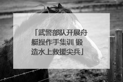 武警部队开展舟艇操作手集训 锻造水上救援尖兵