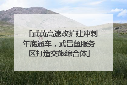 武黄高速改扩建冲刺年底通车，武昌鱼服务区打造交旅综合体