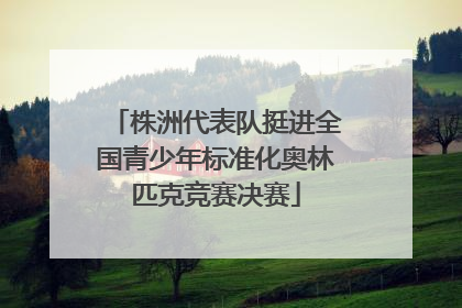 株洲代表队挺进全国青少年标准化奥林匹克竞赛决赛