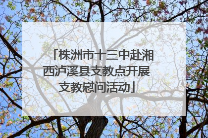 株洲市十三中赴湘西泸溪县支教点开展支教慰问活动