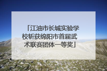 江油市长城实验学校斩获绵阳市首届武术联赛团体一等奖