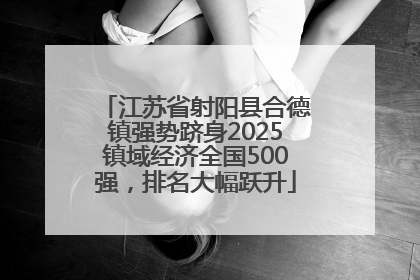江苏省射阳县合德镇强势跻身2025镇域经济全国500强，排名大幅跃升