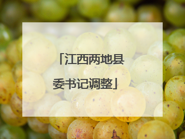 江西两地县委书记调整