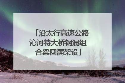 沿太行高速公路沁河特大桥钢混组合梁圆满架设