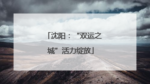 沈阳：“双运之城”活力绽放