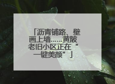 沥青铺路、壁画上墙……黄陂老旧小区正在“一键美颜”