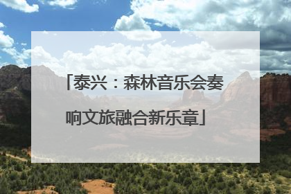 泰兴：森林音乐会奏响文旅融合新乐章