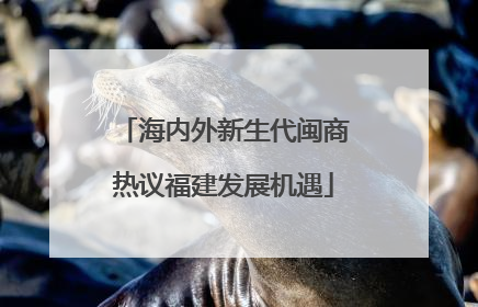 海内外新生代闽商热议福建发展机遇