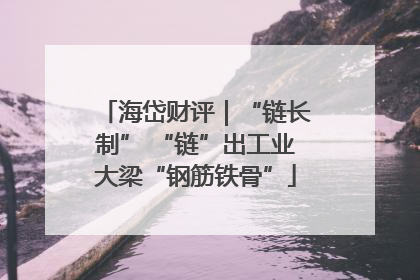 海岱财评｜“链长制” “链”出工业大梁“钢筋铁骨”