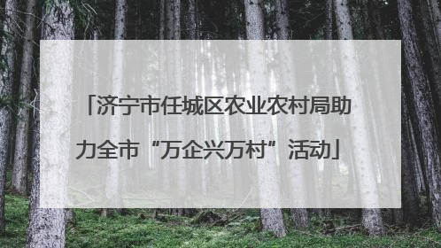 济宁市任城区农业农村局助力全市“万企兴万村”活动