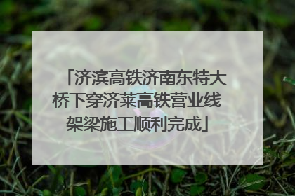 济滨高铁济南东特大桥下穿济莱高铁营业线架梁施工顺利完成