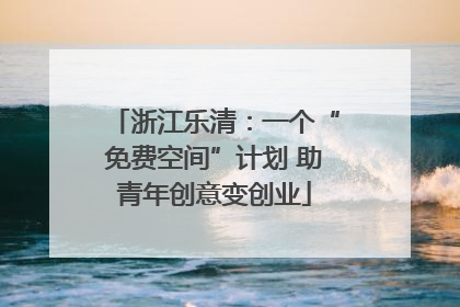 浙江乐清：一个“免费空间”计划 助青年创意变创业