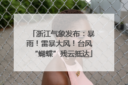 浙江气象发布：暴雨！雷暴大风！台风“蝴蝶”残云抵达