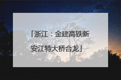 浙江：金建高铁新安江特大桥合龙