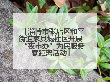 淄博市张店区和平街道家具城社区开展“夜市办”为民服务零距离活动