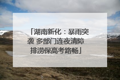 湖南新化：暴雨突袭 多部门连夜清障排涝保高考路畅