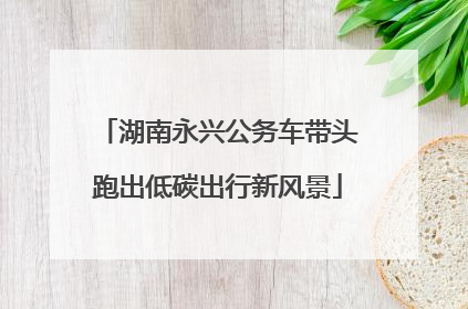 湖南永兴公务车带头跑出低碳出行新风景