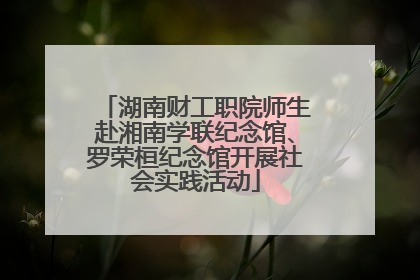 湖南财工职院师生赴湘南学联纪念馆、罗荣桓纪念馆开展社会实践活动