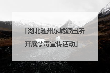 湖北随州东城派出所开展禁毒宣传活动