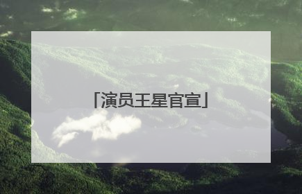 演员王星官宣