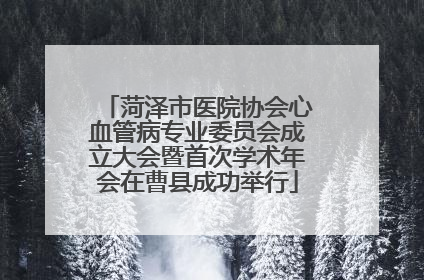 菏泽市医院协会心血管病专业委员会成立大会暨首次学术年会在曹县成功举行