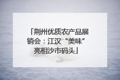 荆州优质农产品展销会：江汉“美味”亮相沙市码头