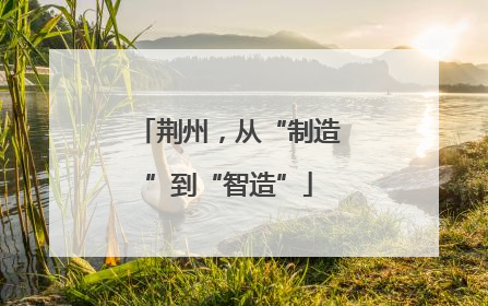 荆州，从“制造”到“智造”