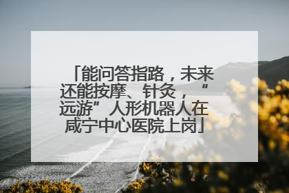 能问答指路，未来还能按摩、针灸，“远游”人形机器人在咸宁中心医院上岗