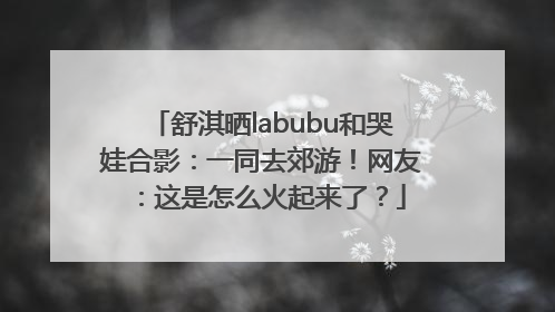舒淇晒labubu和哭娃合影：一同去郊游！网友：这是怎么火起来了？