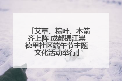 艾草、粽叶、木箭齐上阵 成都锦江崇德里社区端午节主题文化活动举行