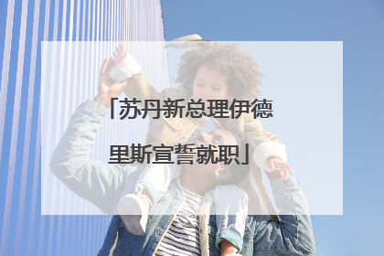 苏丹新总理伊德里斯宣誓就职