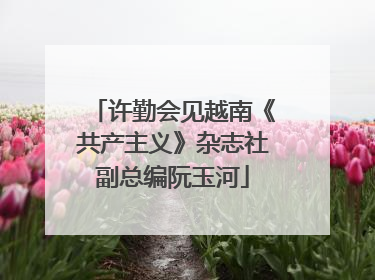 许勤会见越南《共产主义》杂志社副总编阮玉河