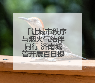 让城市秩序与烟火气结伴同行 济南城管开展百日提升行动