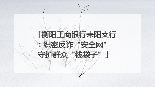 衡阳工商银行耒阳支行：织密反诈“安全网” 守护群众“钱袋子”