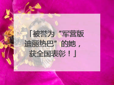 被誉为“军营版迪丽热巴”的她，获全国表彰！
