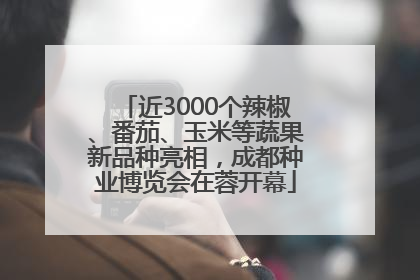 近3000个辣椒、番茄、玉米等蔬果新品种亮相，成都种业博览会在蓉开幕