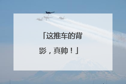这推车的背影，真帅！