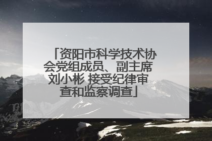 资阳市科学技术协会党组成员、副主席刘小彬 接受纪律审查和监察调查