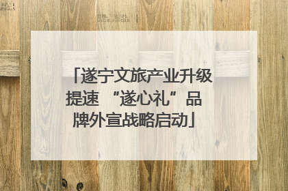 遂宁文旅产业升级提速 “遂心礼”品牌外宣战略启动