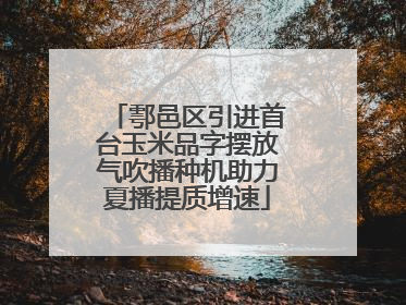 鄠邑区引进首台玉米品字摆放气吹播种机助力夏播提质增速